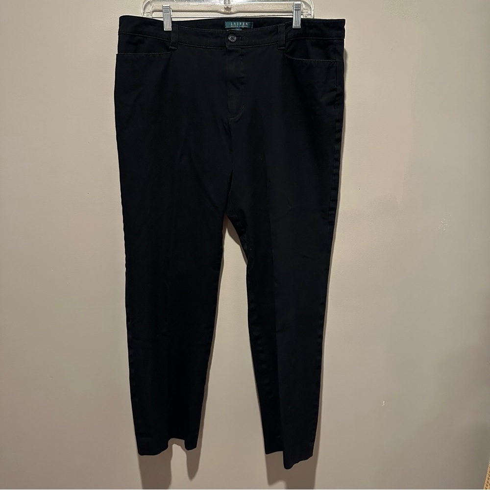 Lauren Ralph Lauren Jeans Womens 16 Curvy Black Denim Classic Look Designer